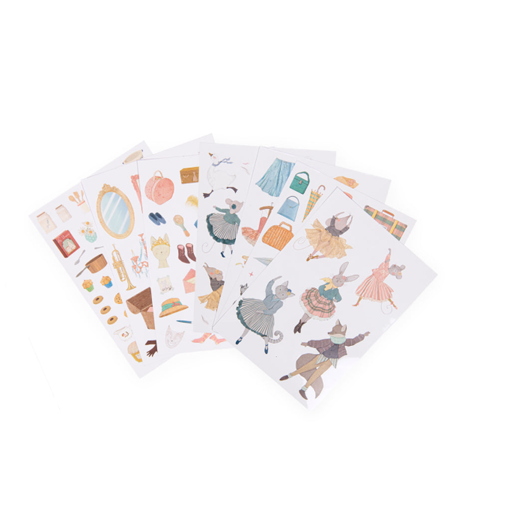 Moulin Roty Little Dance School Coloring Book with Stickers (170 pieces)