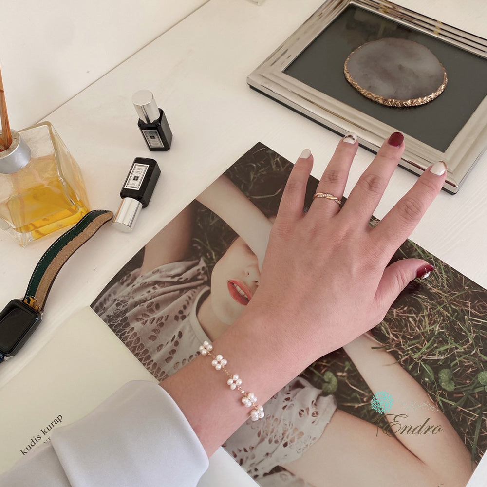 Endro ACC【Mommy & Girl】Lucky Clover Pearl Bracelet