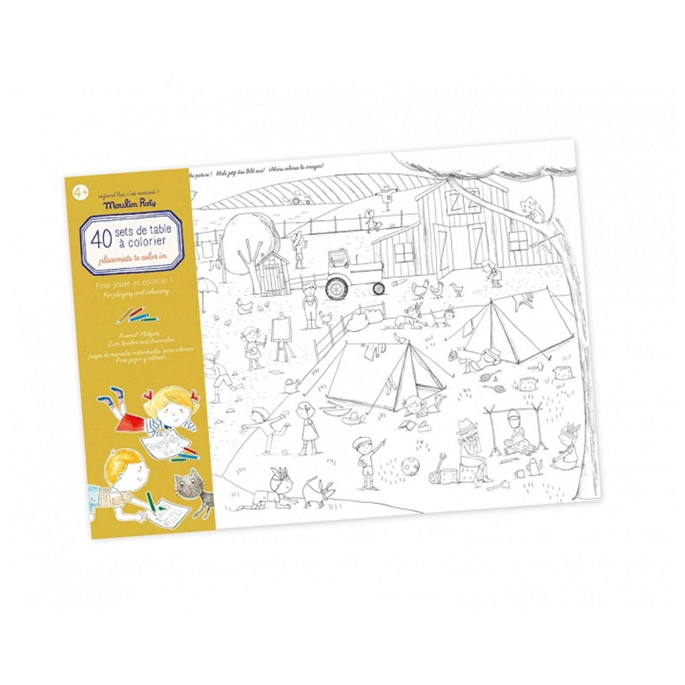 Moulin Roty Hand-Drawn Style Doodle Paper (Set of 40)