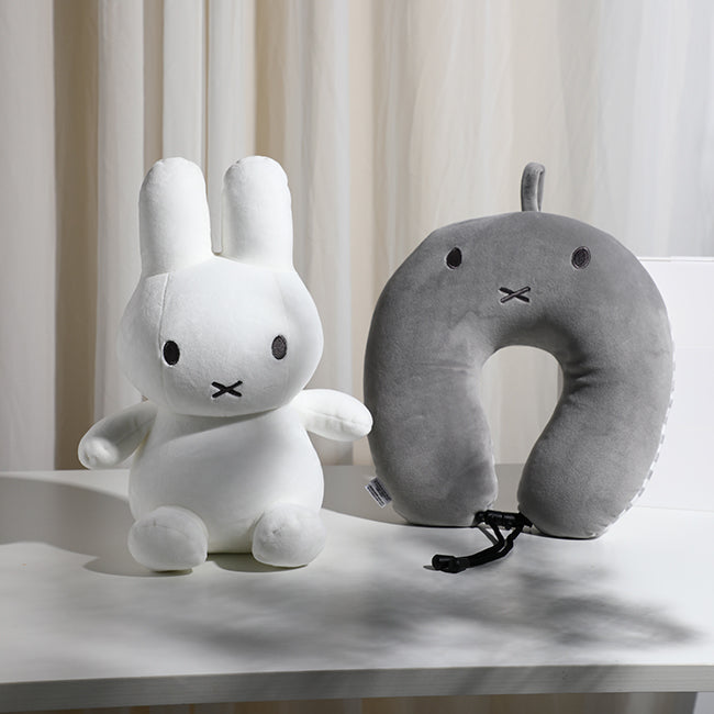 VIPO x MIFFY หมอนรองคอ 2-in-1 (พลิกเปลี่ยนทรงได้) - สีเทา