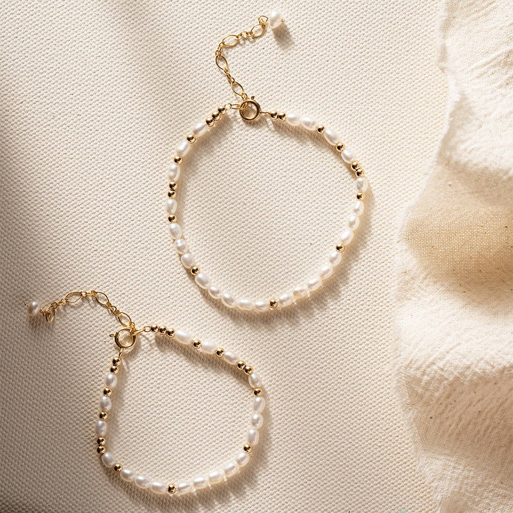 Endro ACC【Mommy & Girl】Shadow in Bloom Pearl Bracelet