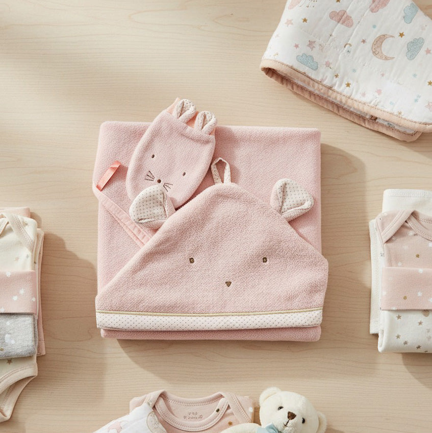 Moulin Roty Magic Mouse - Bath Mitt and Towel Set