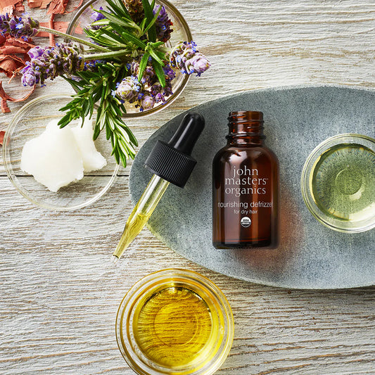 John Masters Organics nourishing defrizzer for dry hair 23ml