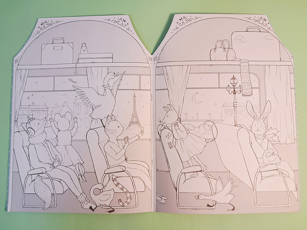 Moulin Roty Little Dance School Coloring Book with Stickers (170 pieces)