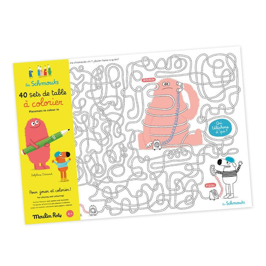 Moulin Roty Hand-Drawn Style Doodle Paper-Les Schmouks(Set of 40)