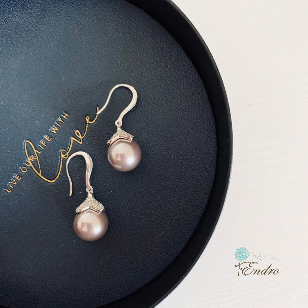 Endro ACC Dream Pearl Earrings-Mauve