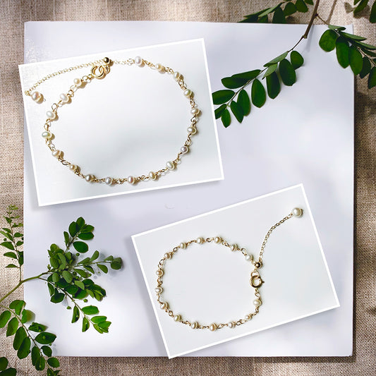 Endro ACC【Mommy & Girl】Embrace of Love Pearl Bracelet