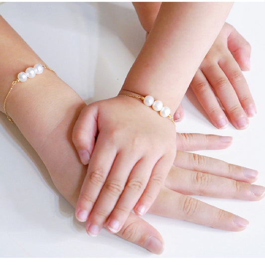 Endro ACC【Mum & Me】Heart-to-Heart Pearl Bracelet