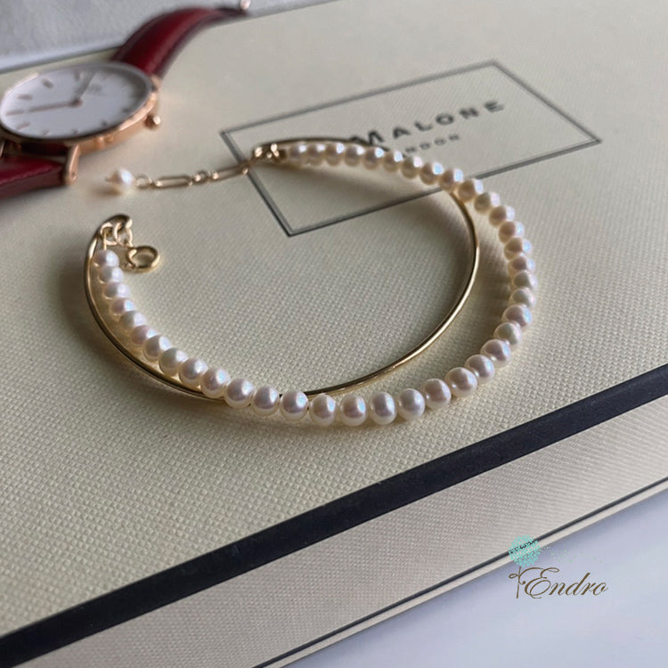 Endro ACC【Mommy & Girl】Love at First Sight Double-Loop Pearl Bracelet
