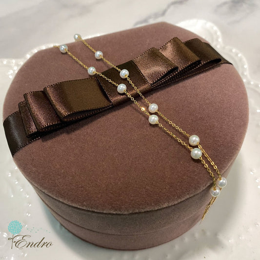 Endro ACC Star of Love Double Strand Pearl Bracelet