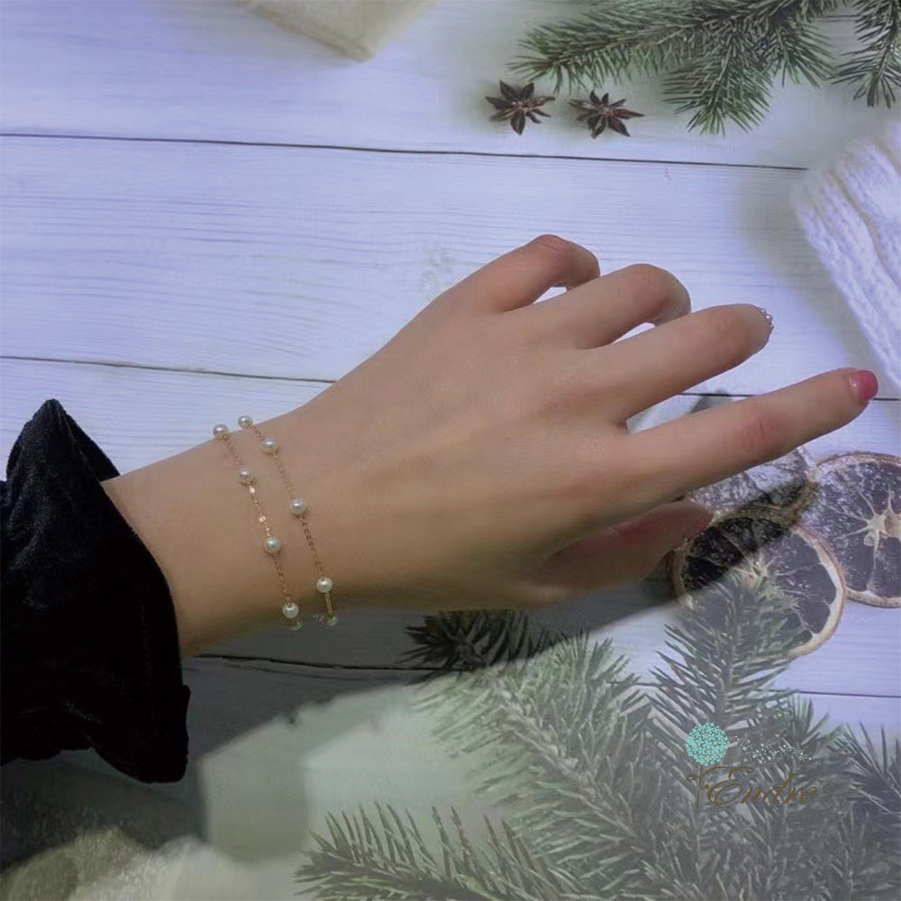 Endro ACC Star of Love Double Strand Pearl Bracelet